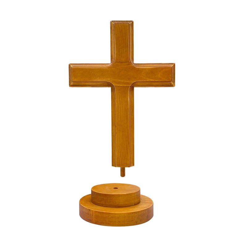 Wooden Cross Tabletop Wood Cross Standing Cross for Church Prayer