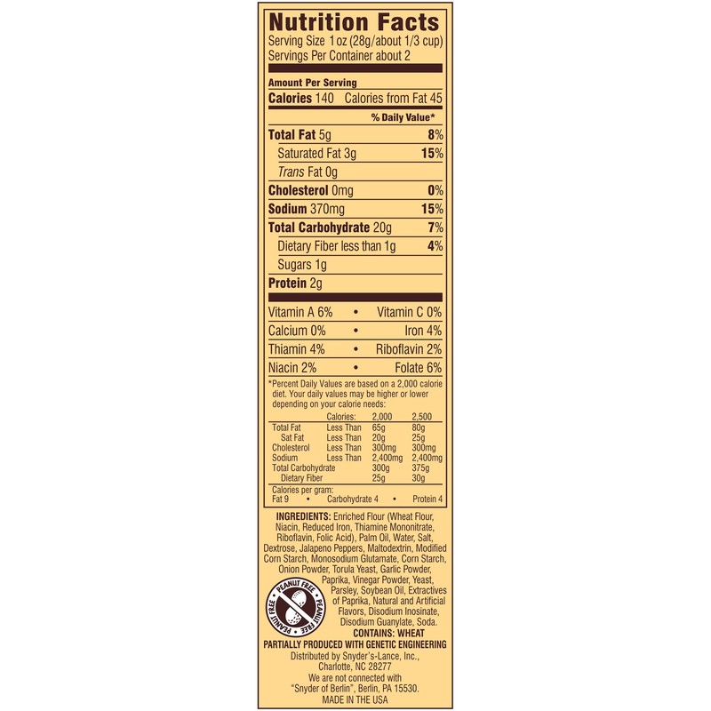 Snyder's of Hanover Pretzel Pieces, Jalapeno, 2.25 Ounce (Pack of