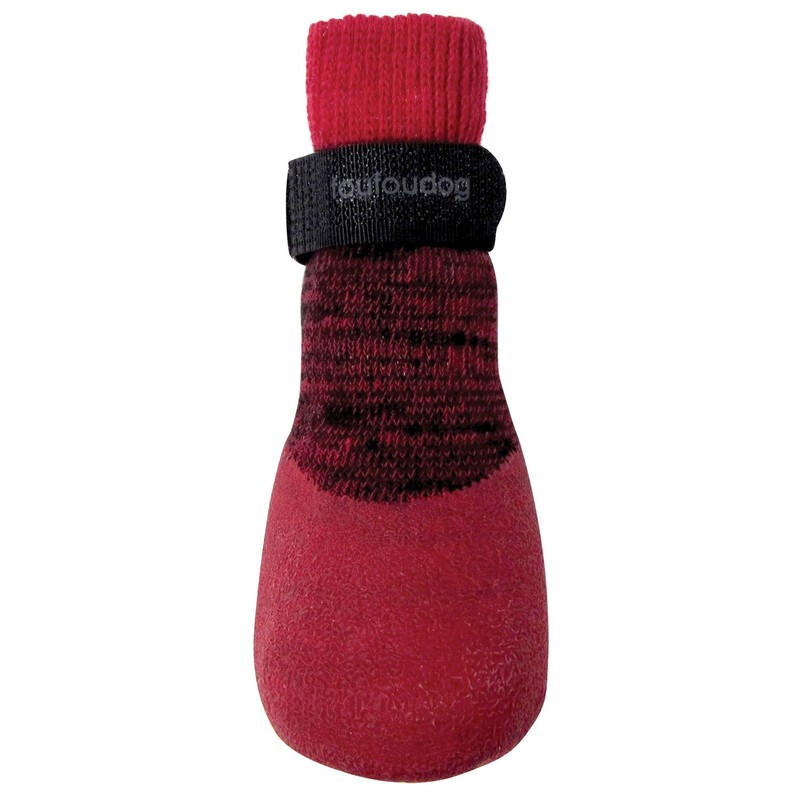 FouFou Dog 82542 2017 Rubber Dipped Socks, Small, Red