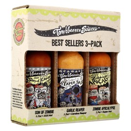 Torchbearer Sauces - Accidentally Healthy, Internationally Delicious! (Hot Ones Mini 3pck, 1.5 Ounce)