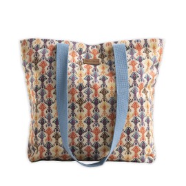 Maison d' Hermine Tote Bag 100% Cotton Canvas Reusable Shoulder Grocery Bag for Work Beach Travel Shopping Lunch Perfect for Gifts Men Women, Ikat