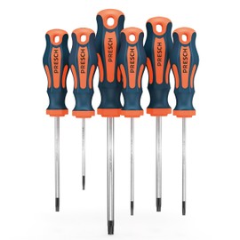 Presch TX Screwdriver Set 6 Pieces - Star Head/Magnetic Screwdriver Set - Professional Tool - T10 to T40 Screw Driver Kit