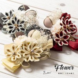 Soubien Hair Ornament, Coming-of-Age Ceremony, Tumb-crafting, Furisode, Graduation Ceremony, Hakama, Kasumi Grass, Flower, Ball Decoration, Ribbon, Corsage, C, Red