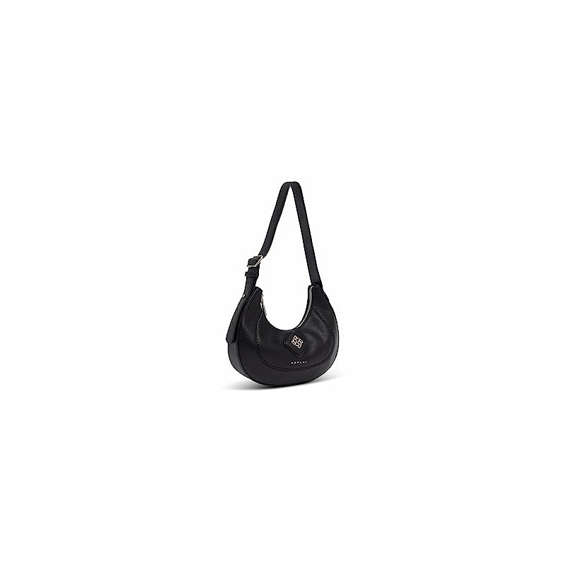 Replay Women's Small Faux Leather Shoulder Bag Black 098 (Black),