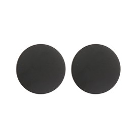 Colorful Round Button Stud Earrings for Women 80s Style Neon Colorful Statement Earrings (Black)