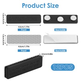 Magnetic Curtain Clips, 12 Pcs Curtain Magnets for Window Treatments, Heavy Duty Magnetic Tiebacks, Easy-to-Use, Strong Hold for Drapes and Curtains