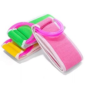 Thicken Exfoliating Shower Back Scrubber Towel Body Sponge Scratcher Strap Back Scrubber Strap for Shower Random Color (4 PCS)