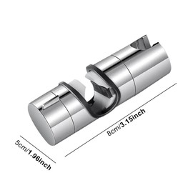 Adjustable Shower Head Holder for Slide Bar,18-25mm(0.71-1.00 in) O.D Hand Shower Holder Bracket,Detachable Slider Clamp Bathroom Replacement, 360 Degree Rotation Sprayer Holder,Chrome Plated