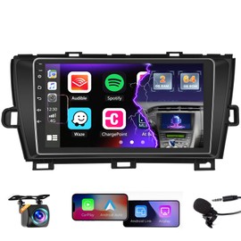 8 Core 2+64G Inefala for Toyota Prius 2010-2015 Android Car Stereo Radio with Wireless Carplay Android Auto, 9 Inch Touchscreen with GPS WiFi Bluetooth5.0 EQ DSP SWC 59UI Backup Camera MIC