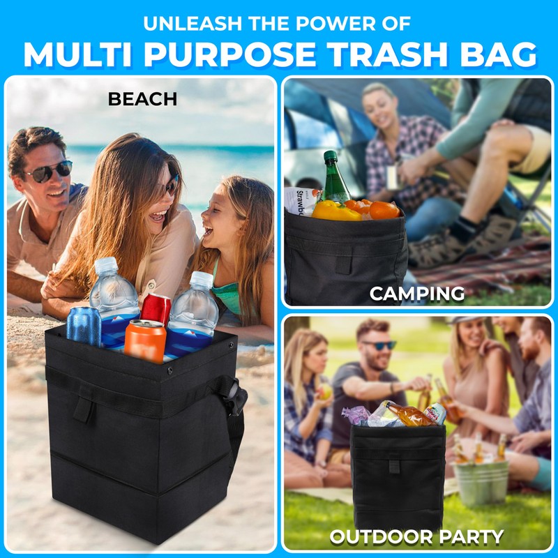EcoNour Foldable Car Trash Bag Hanging, Garbage Bag and Waterproof
