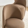 Modern Design Velvet Fabric Upholstered Kitchen Swivel Barrel Accent Dining