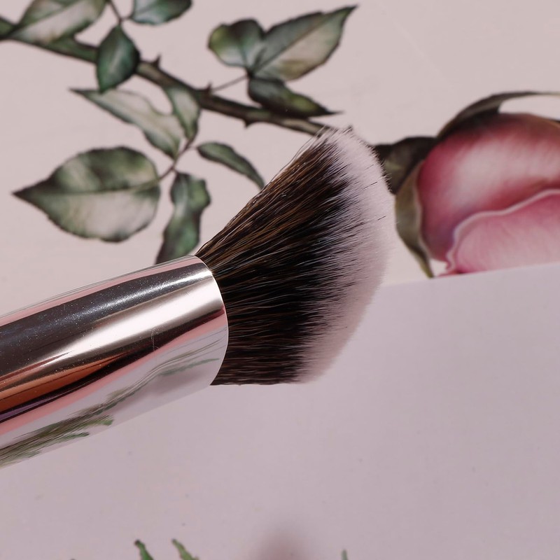 IPRESTA Flat Angled Foundation Brush with Black Wooden Handle foundation