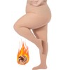 Amzshe Plus Size Fleece Lined Tights for Women, Fake Translucent