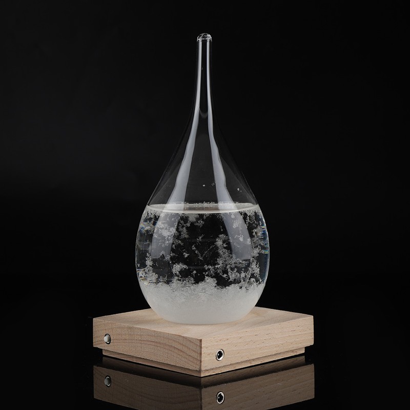 Storm Glass Drop shaped Storm Bottle Desktop Weather Station Predictor