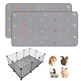 LWYMX 2Pcs Guinea Pig Cage Liners,Guinea Pig Fleece Cage Liners24''X36'' Super Absorbent Washable Pee Pads Reusable for Rabbit Hamster Chinchilla