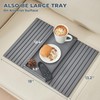 LOVYANXUE Bamboo Sofa Arm Tray Table, Foldable Couch Arm Tray,