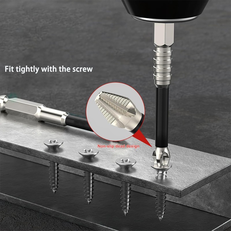 KEWAYO 6Pcs Magnetic Phillips Screwdriver Bit Set, 1/4 Inch Hex