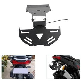 ADV 160 Foldable License Plate Holder Bracket Motorcycle Adjustable Tail Tidy Fender Eliminator with LED Competible With ADV160 ADV-160 2020-2025 2024 Accessories