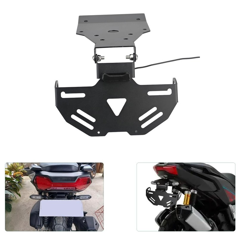 ADV 160 Foldable License Plate Holder Bracket Motorcycle Adjustable Tail