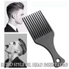 DAZISEN 2 Pcs Afro Hair Comb - Black Plastic Wide