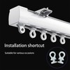 DWUENT 120 White Plastic Curtain Hooks (2.3x1cm) - PE Glider