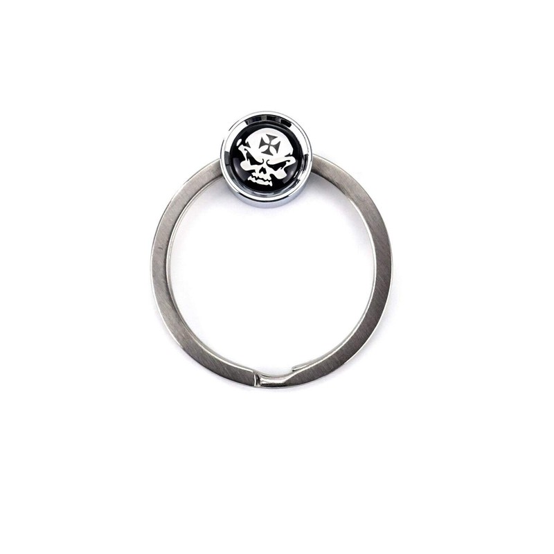 Skull Key Ring Buffalo Iron Cross Skull Iron Cross Iron