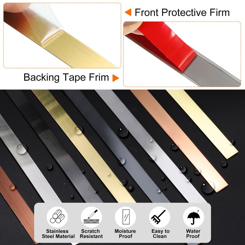 HARFINGTON 19.7ft x 1.58" Wall Trim Peel and Stick Molding