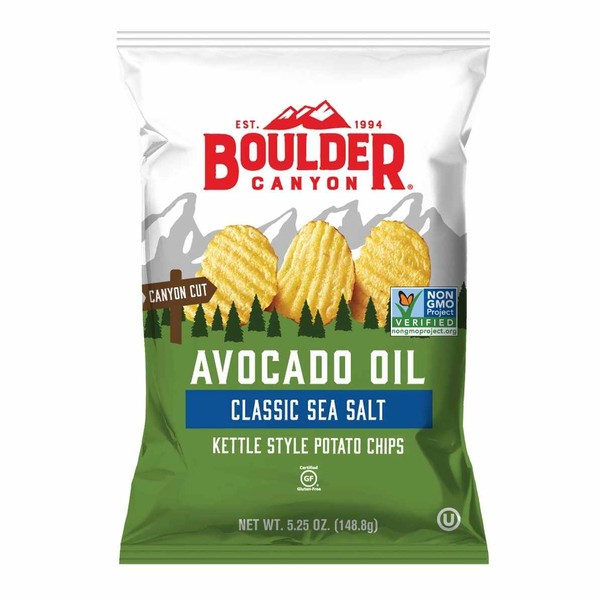 Boulder Canyon Avocado Oil Potato Chips - 149 g, 12x 142g