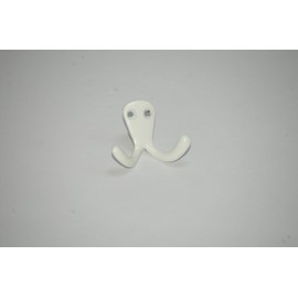 3410 Double Hooks for Hand Towels 40 x 55 x 25 mm Metal White