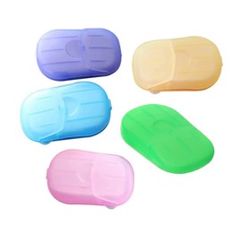 100Pcs Travel Soap Paper Sheets Disposable Hand Washing Bath Scented Paper,Boxes Soap Paper Sheets,Soap Mini Scented Slice Sheets Travel Soap Paper Sheets,Hand Washing Bath Scented Paper Soap Papers