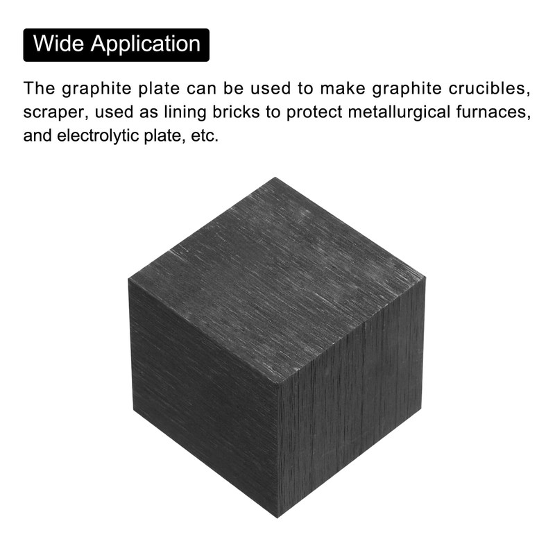 sourcing map Graphite Block Ingot Rectangle Graphite Electrode Plate Board