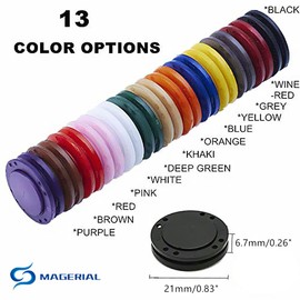 34L Magnetic Coat Buttons 21mm/0.83” Invisible Hidden Sewing Button Nylon with Magnets Inside for Coat Jacket Suitcase Bag Windbreaker Pajamas 6pcs