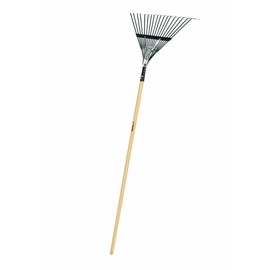 Truper 30450 Tru Built 48-Inch Steel Leaf Rake, 19-Inch Head, Wood Handle