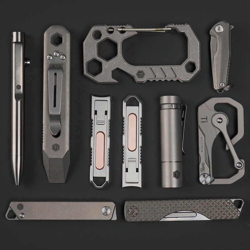 KeyUnity KR00 EDC Pocket Pry Bar Bit Bar Titanium Multitool