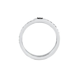 Iconic Collection JM423AVD30019 Men's Black PVD Stone Ring Steel, Steel, Cubic Zirconia