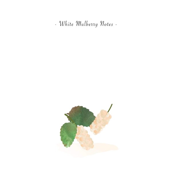 White Mulberry Notes: 6"x9" Ruled Lined Notebook - Watercolor Texture