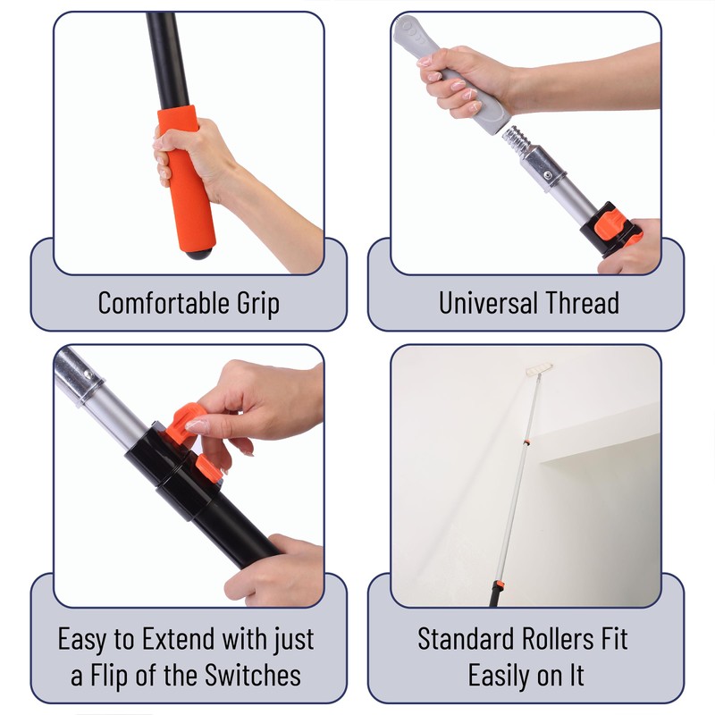 Bates- Extension Pole, 5 to 12 Ft Pole, ‎Telescoping Pole,