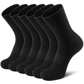 Airacker Athletic Socks Sport Running Calf Socks Performance Cushioned Breathable Crew Socks for Men Women(6 Pairs)