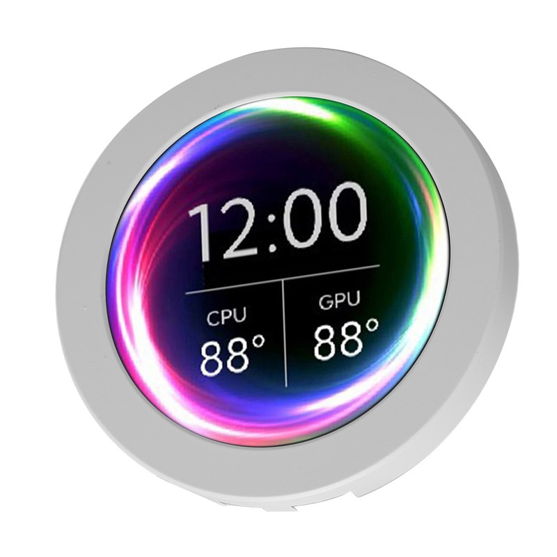 Computer Temp Monitor 2.8in Round LCD HD Micro USB Dimmable
