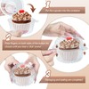 Slomg 100 Pack Plastic Cupcake Containers with Dome Lids, Disposable