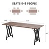 IDEALHOUSE Rectangular Dining Table, 70.9-Inch Long Dining Table for 6