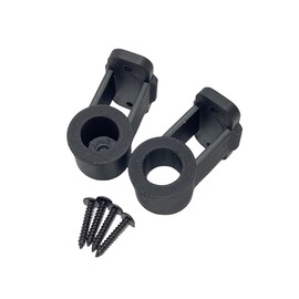 USA Tiki Torch Deck or Fence Mount fits Both 3/4" & 1" Outside Diameter Pole - 4 Sets - Black