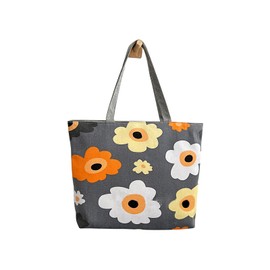 AfitLulu Large Tote Bag Canvas Shoulder Bag for Women with Zipper and Inner Pocket, Foldable Shopping Bag Women's Totes Reusable Womens Handbag Canvas Tote for Work Shopping Beach (Style 2)