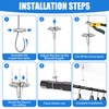 2 Pack Adjustable Ceiling Curtain Rod Bracket Kit 59 Inch