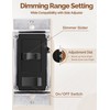 MOES Black Dimmer Light Switches 10pcs, 3 Way & Single