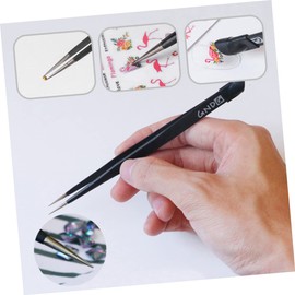 jojofuny Quality Material Nail Tweezers 3pcs Rhinestone Picker Tool for Nail Art Gems Jewelry Making Craft Projects