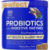 PAWFECTCHEW Probiotics for Dogs + Digestive Enzymes - Omega and