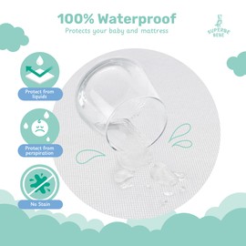 Waterproof Single Mattress Protector 90x190cm with 30cm Deep Pocket - Breathable Soft Jersey Fabric - Oeko-Tex Certified Fitted Cover - Bed Waterproof Protector - Mattress Topper -Mattress Protector