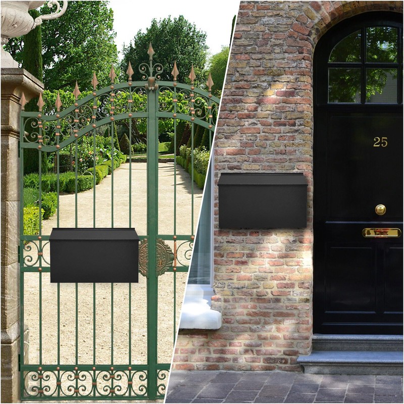 KYODOLED Locking Wall Mount Mailboxes for Outside, Large Capacity Mail