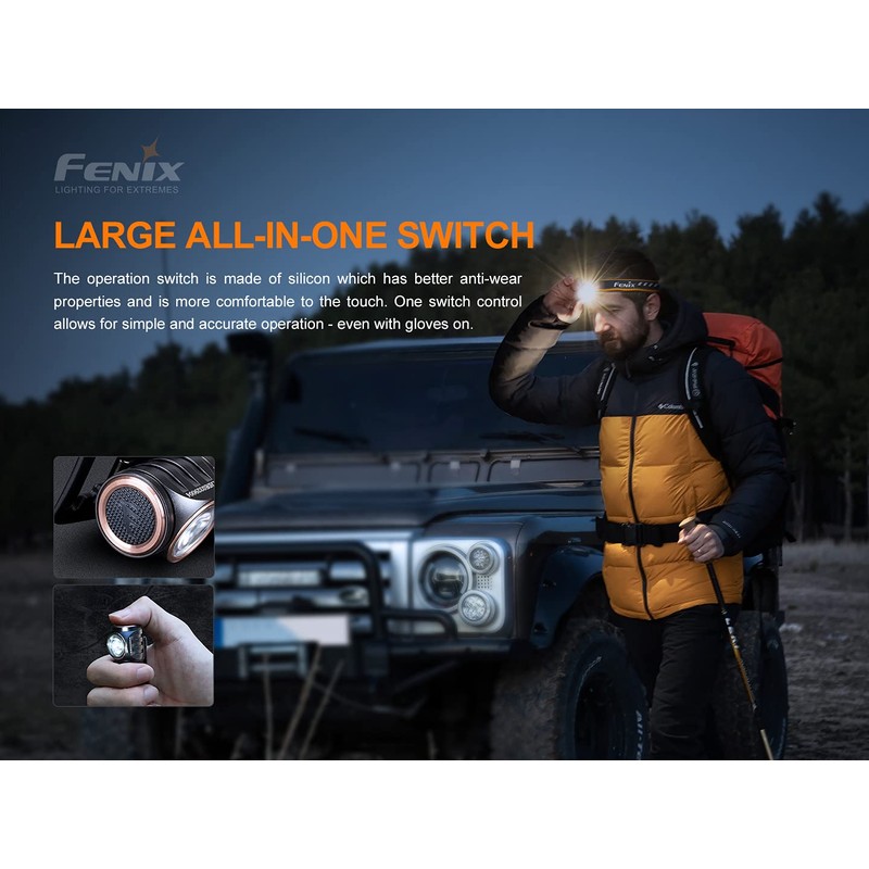 Fenix HM50R V2 700 Lumen Rechargeable White/red LED Multipurpose Headlamp